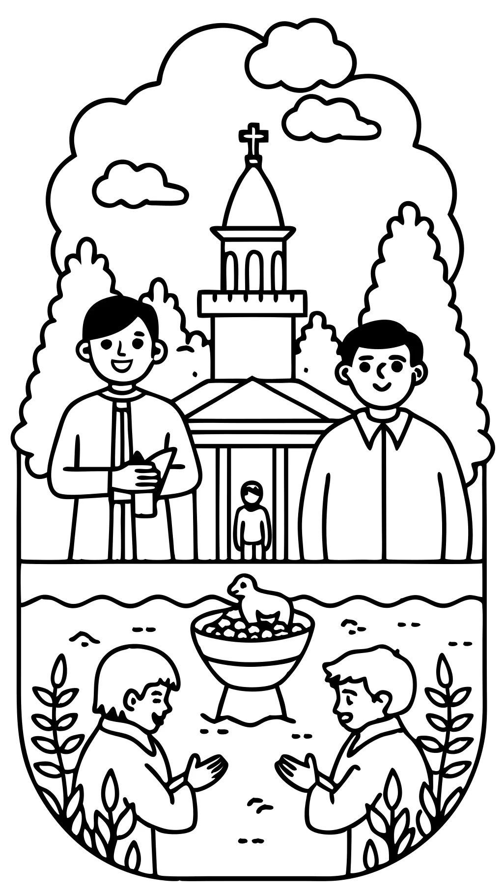 lds baptism coloring page